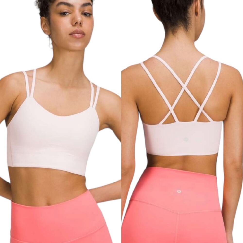 NEW Lululemon Like a Cloud Longline Bra Light Support B/C Strawberry Milkshake 2